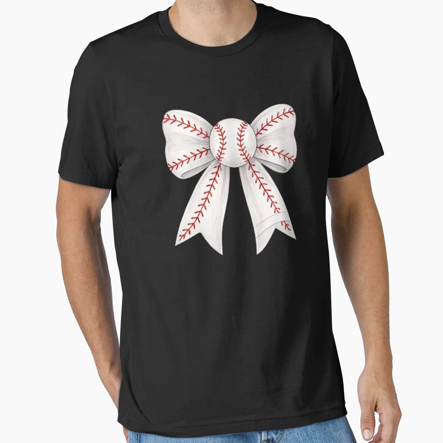 Baseball Ball Ribbon Sports T-Shirt - Casual Everyday Wear for Adults - T-Shirt, Sweatshirt, Hoodie