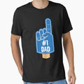 Dad Number One Blue Foam Finger T-Shirt - Fun Novelty Design for Adults - T-Shirt, Sweatshirt, Hoodie