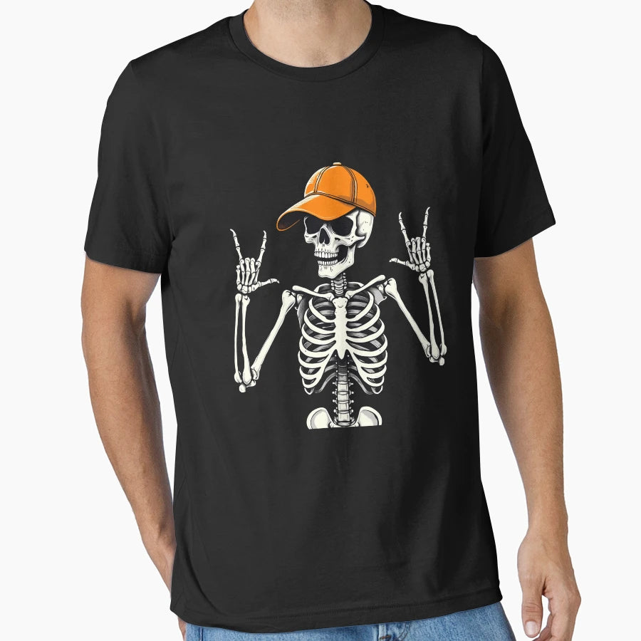 Rocker Skeleton Vibes Skater Punk T-Shirt - Streetwear Style for Adults - T-Shirt, Sweatshirt, Hoodie