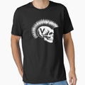 Punk Rock Skull Mohawk Rock Fan Music T-Shirt - Graphic Print Men Women - T-Shirt, Sweatshirt, Hoodie