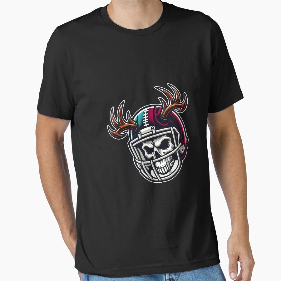 Football Helmet Featuring Deer Skull T-Shirt - Fun Novelty Design Unisex - T-Shirt, Sweatshirt, Hoodie