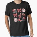 Red Coquette Bow Football Game Day T-Shirt - Trendy Graphic Unisex - T-Shirt, Sweatshirt, Hoodie