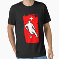 Switzerland Flag Soccer Player T-Shirt - Unique Graphic Unisex - T-Shirt, Sweatshirt, Hoodie