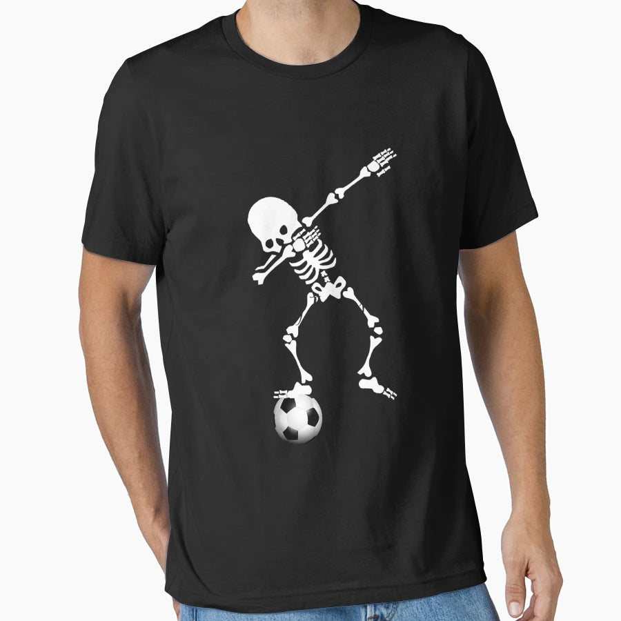 Funny Dabbing Skelleton Soccer T-Shirt - Casual Everyday Wear Men Women - T-Shirt, Sweatshirt, Hoodie