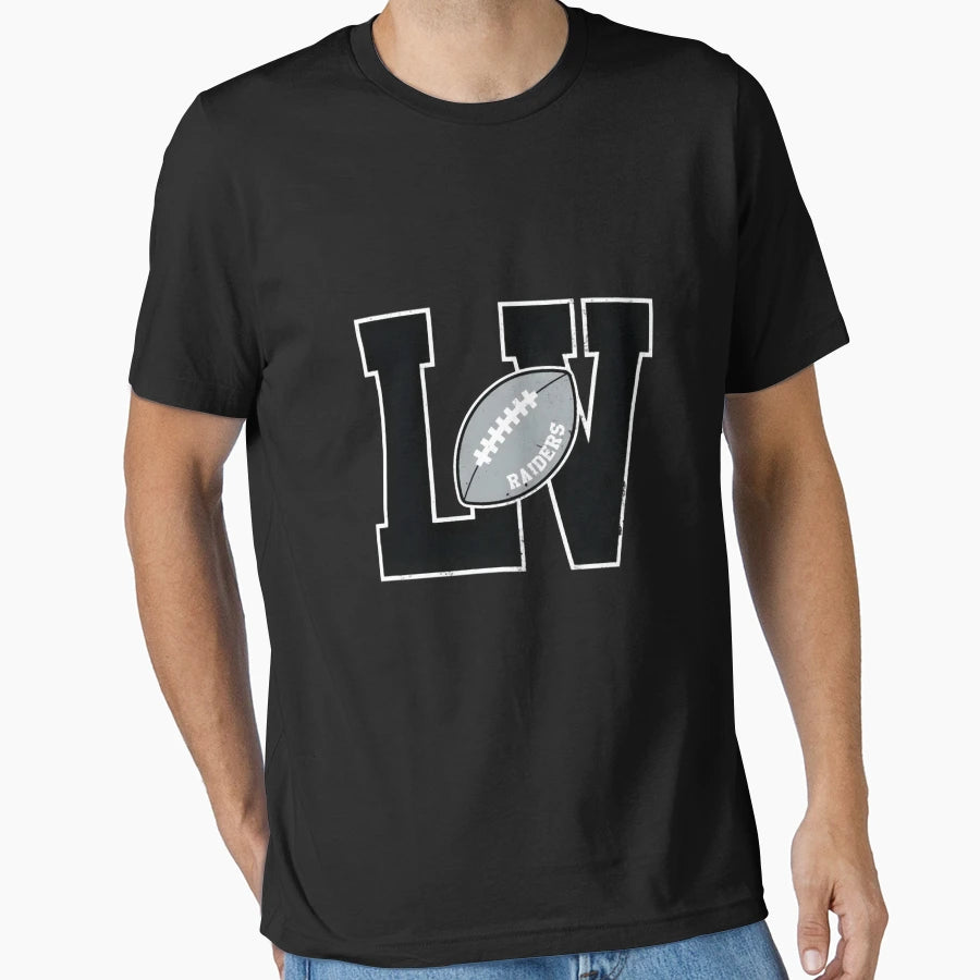 Big Bold Las Vegas Raiders Monogram T-Shirt - Graphic Print Men Women - T-Shirt, Sweatshirt, Hoodie