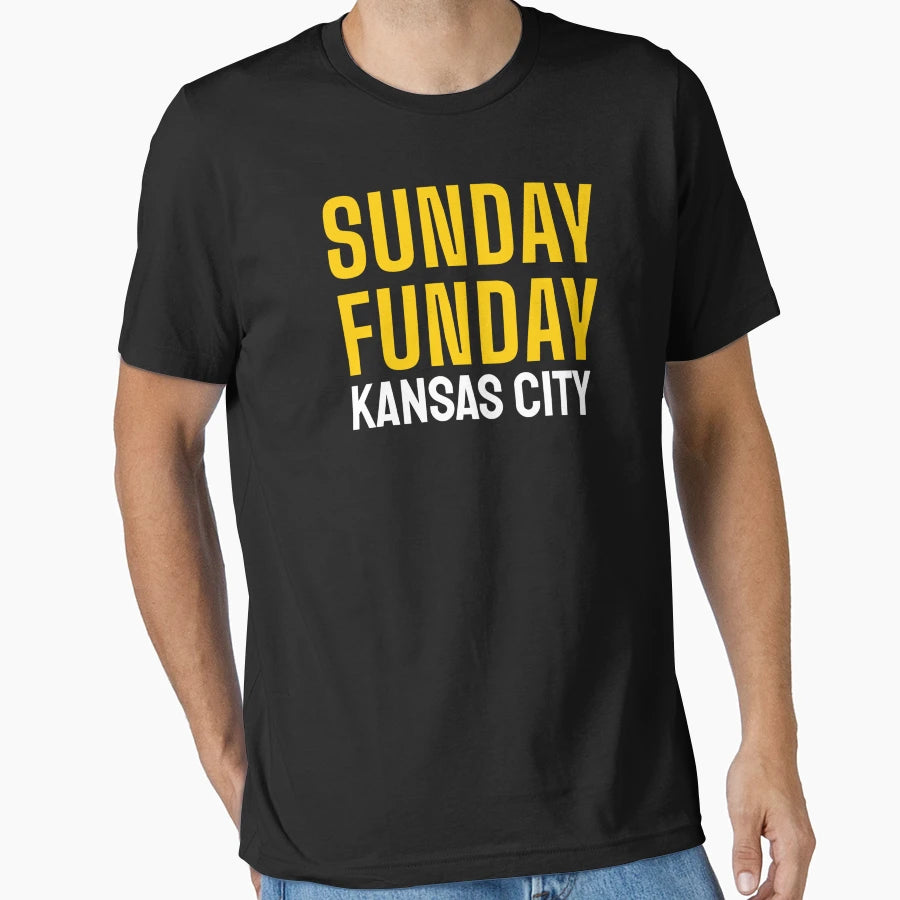 Sunday Funday Kansas City Football Team T-Shirt - Unique Graphic Unisex - T-Shirt, Sweatshirt, Hoodie
