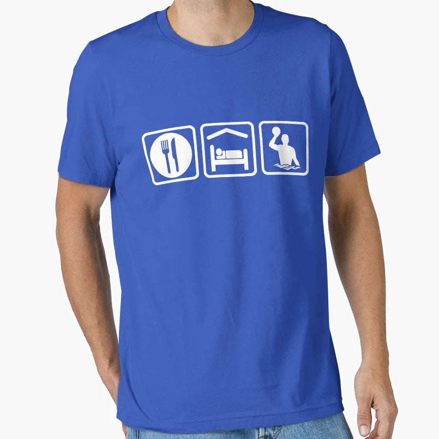 Eat Sleep Water Polo T-Shirt - Graphic Print for Adults - T-Shirt, Sweatshirt, Hoodie
