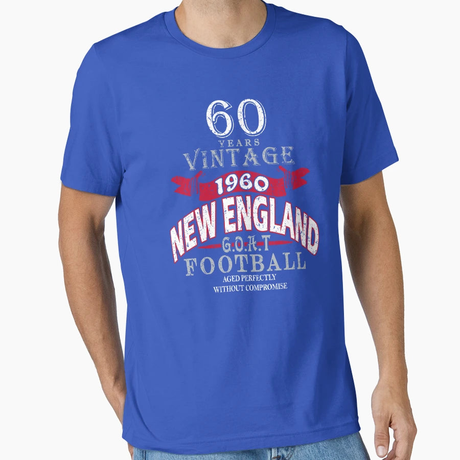 New England Pro Football 60 Year T-Shirt - Aesthetic Graphic Unisex - T-Shirt, Sweatshirt, Hoodie