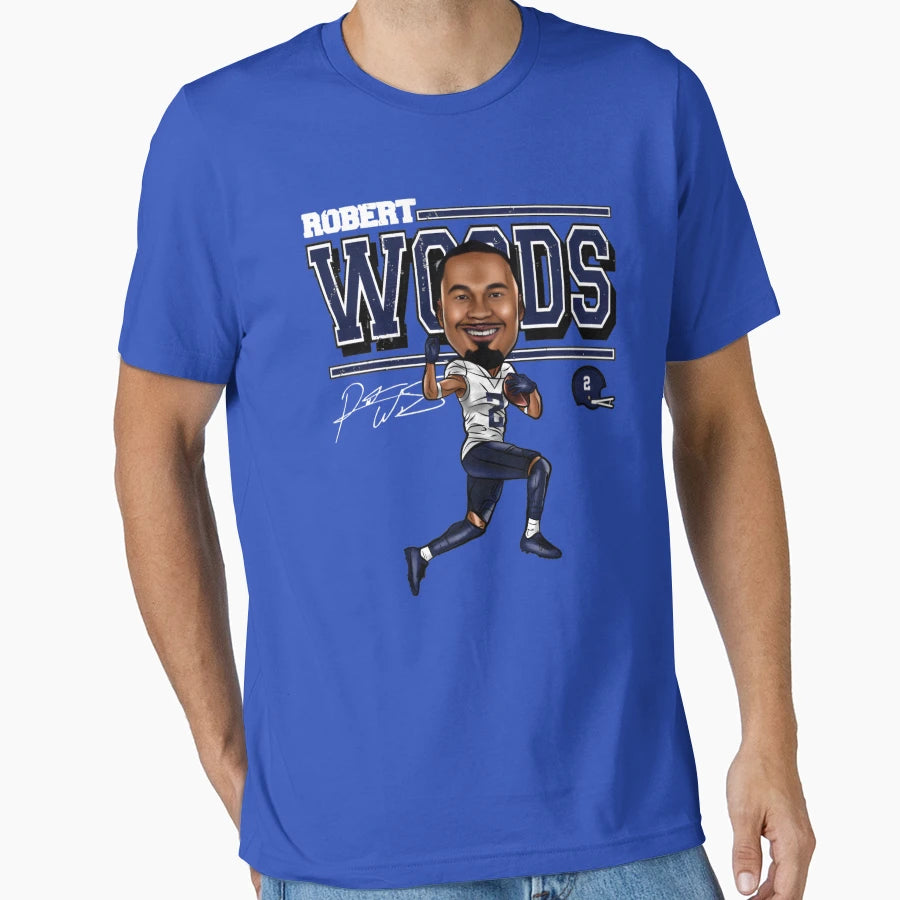 Robert Woods Cartoon T-Shirt - Minimalist Print for Adults - T-Shirt, Sweatshirt, Hoodie