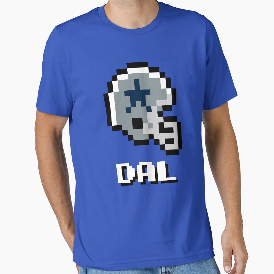 Dallas Tecmo Super Bowl Football T-Shirt - Custom Art Print Men Women - T-Shirt, Sweatshirt, Hoodie