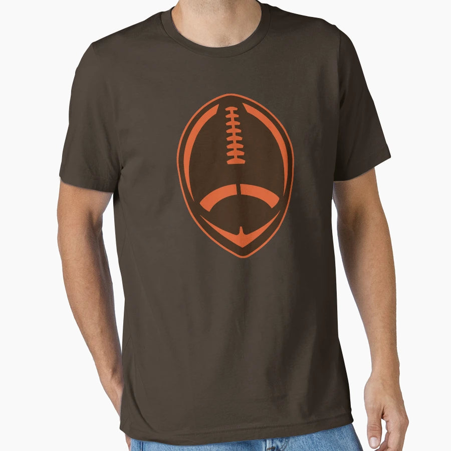 Vector Football Brown T-Shirt - Minimalist Print Men Women - T-Shirt, Sweatshirt, Hoodie