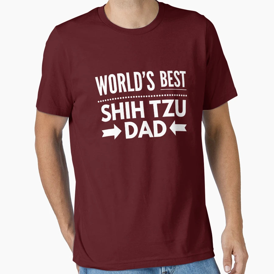 Best Shih Tzu Dad T-Shirt - Casual Everyday Wear Unisex - T-Shirt, Sweatshirt, Hoodie
