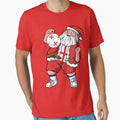 Santa Playing Football Father T-Shirt - Aesthetic Graphic for Adults - T-Shirt, Sweatshirt, Hoodie