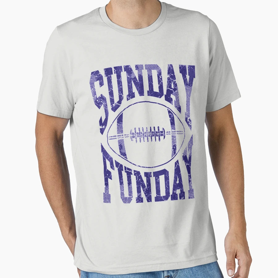 Sunday Funday Football T-Shirt - Custom Art Print Unisex - T-Shirt, Sweatshirt, Hoodie