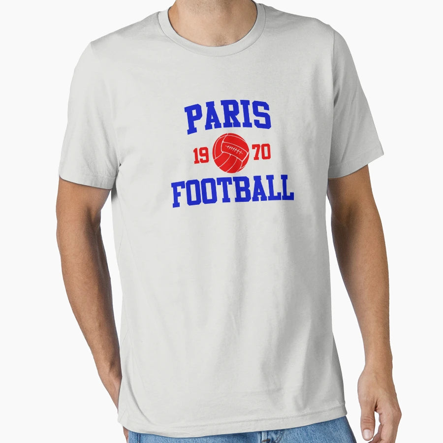 Paris Football Athletic College 2 Gray T-Shirt - Unique Graphic Men Women - T-Shirt, Sweatshirt, Hoodie