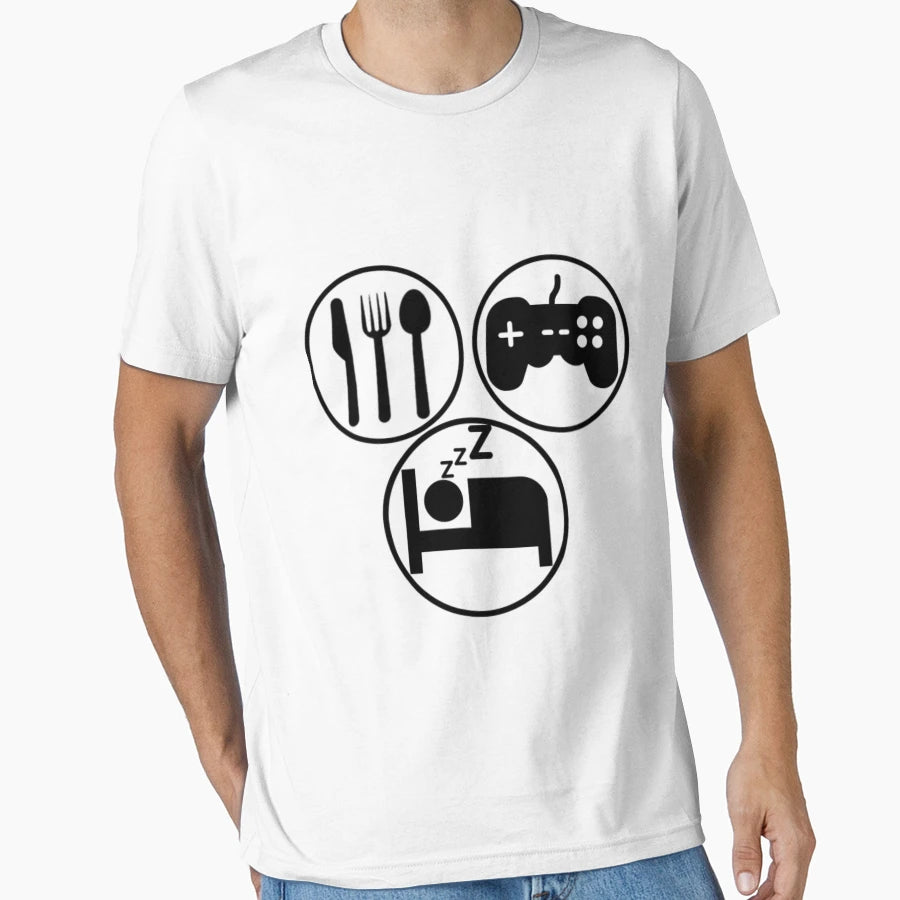 Eating Gaming Sleeping T-Shirt - Aesthetic Graphic for Adults - T-Shirt, Sweatshirt, Hoodie