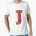 Red Grunge Monogram Letter J I Am Unique T-Shirt - Trendy Graphic Men Women - T-Shirt, Sweatshirt, Hoodie