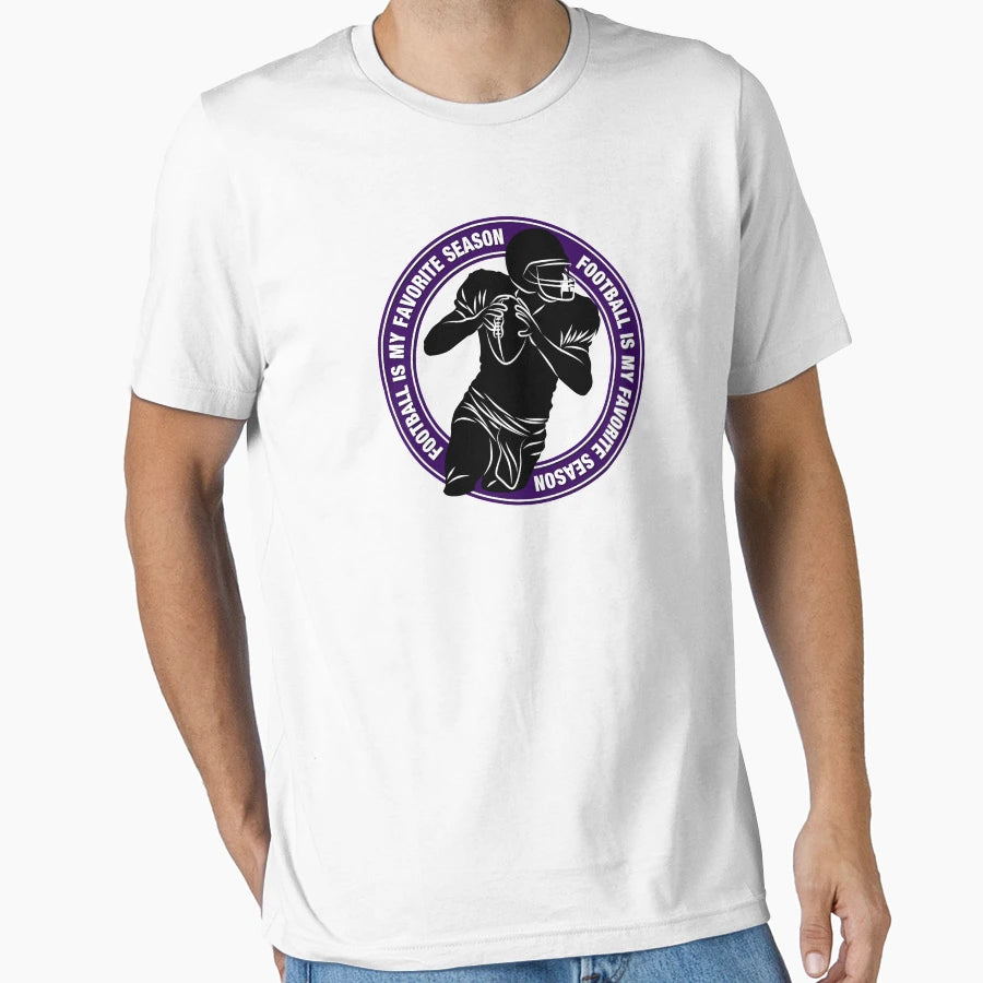 Football Is My Favorite Season Word T-Shirt - Aesthetic Graphic Men Women - T-Shirt, Sweatshirt, Hoodie
