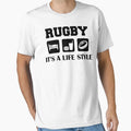 Rugby Eat Sleep And Play Rugby T-Shirt - Fun Novelty Design for Adults - T-Shirt, Sweatshirt, Hoodie