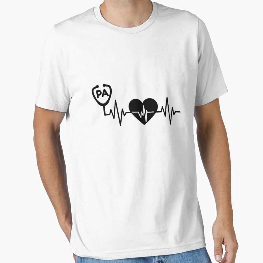 Physician Assistant Heartbeat T-Shirt - Unique Graphic Men Women - T-Shirt, Sweatshirt, Hoodie