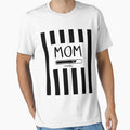 Black And White Vertical Striped Mom T-Shirt - Minimalist Print Unisex - T-Shirt, Sweatshirt, Hoodie