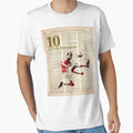 Sports Art Dennis Bergkamp T-Shirt - Novelty Apparel for Adults - T-Shirt, Sweatshirt, Hoodie