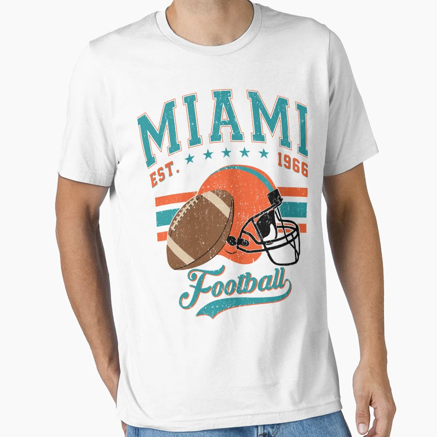 Miami Football T-Shirt - Fun Novelty Design Unisex - T-Shirt, Sweatshirt, Hoodie