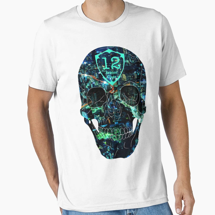 Armor Class Skull T-Shirt - Unique Graphic Men Women - T-Shirt, Sweatshirt, Hoodie