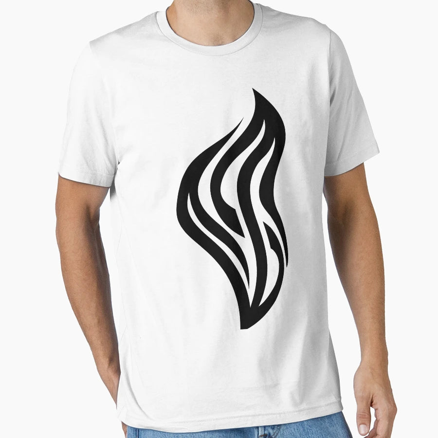 Tribal Flame Tattoo Ornament T-Shirt - Custom Art Print for Adults - T-Shirt, Sweatshirt, Hoodie