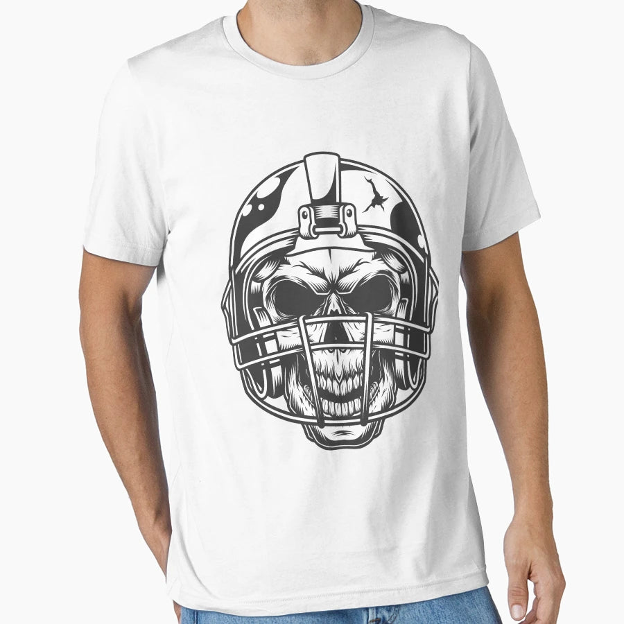 Football Skull T-Shirt - Streetwear Style for Adults - T-Shirt, Sweatshirt, Hoodie