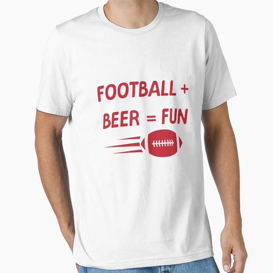 Beer Plus Football T-Shirt - Casual Everyday Wear Unisex - T-Shirt, Sweatshirt, Hoodie