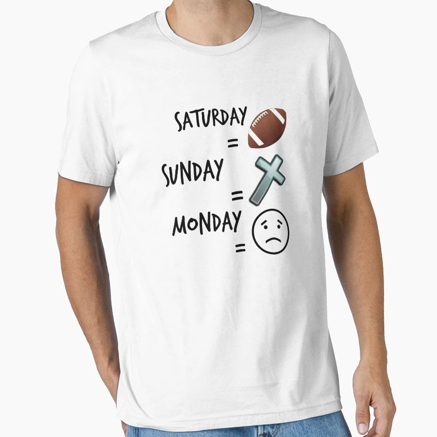 Like Football Love Jesus Hate Work T-Shirt - Fun Novelty Design Men Women - T-Shirt, Sweatshirt, Hoodie