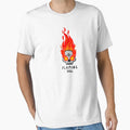 Flaming Skull Cartoon Character T-Shirt - Minimalist Print Unisex - T-Shirt, Sweatshirt, Hoodie