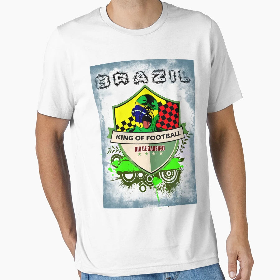 Brazil King Futebol T-Shirt - Custom Art Print Unisex - T-Shirt, Sweatshirt, Hoodie