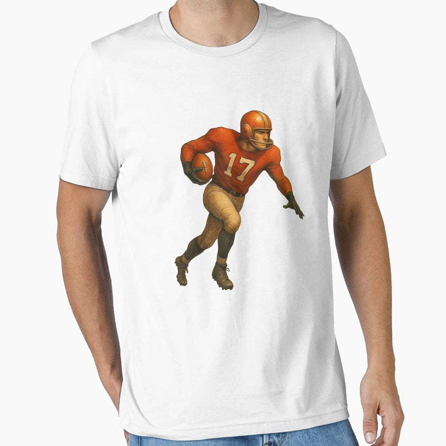 Dynamic American Football Illustration T-Shirt - Unique Graphic for Adults - T-Shirt, Sweatshirt, Hoodie