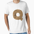Haute Leopard Letter Q Initial Rich T-Shirt - Trendy Graphic for Adults - T-Shirt, Sweatshirt, Hoodie