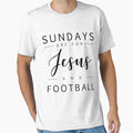 Sundays Are Jesus And Football Christian T-Shirt - Streetwear Style Unisex - T-Shirt, Sweatshirt, Hoodie