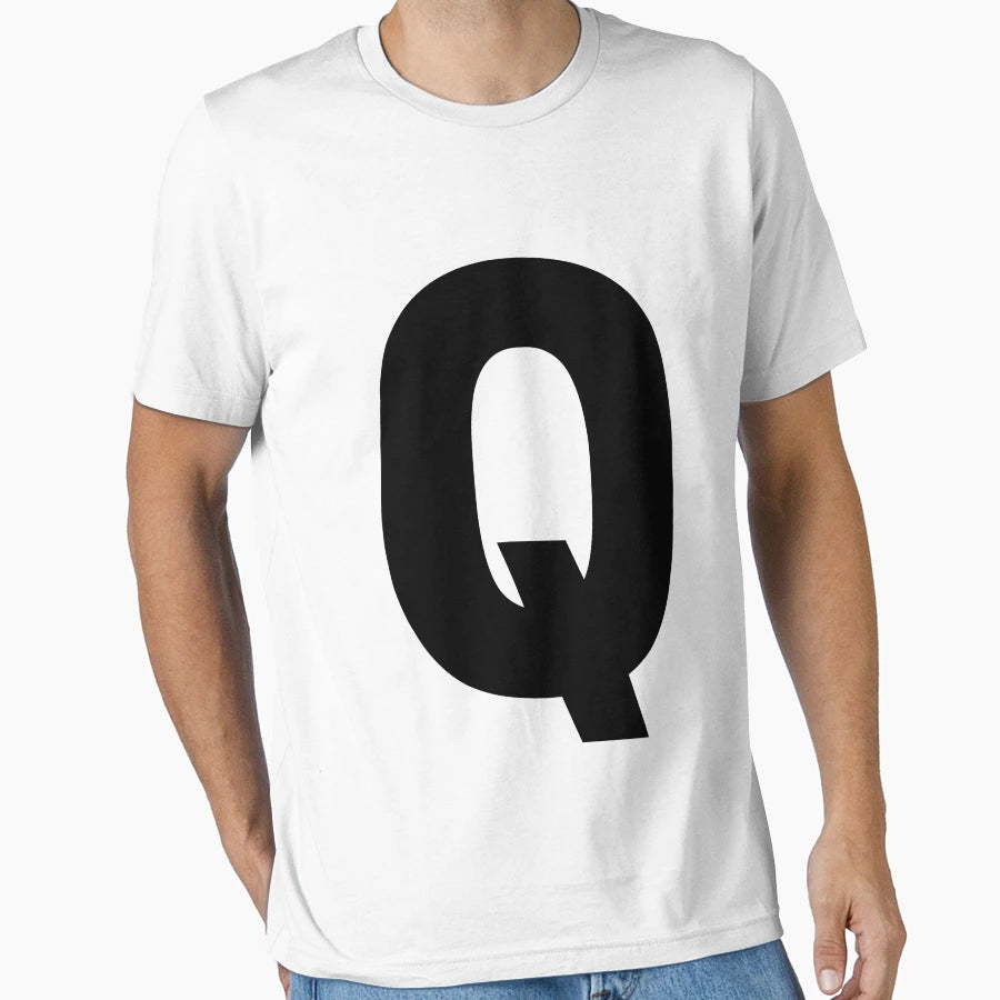Uppercase Letter Q T-Shirt - Aesthetic Graphic Men Women - T-Shirt, Sweatshirt, Hoodie