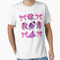 Cheer Football Purple T-Shirt - Graphic Print Unisex - T-Shirt, Sweatshirt, Hoodie