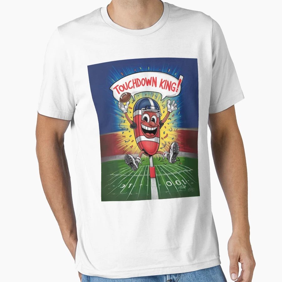 Headline Touchdown King Football End T-Shirt - Casual Everyday Wear Unisex - T-Shirt, Sweatshirt, Hoodie