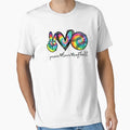 Peace Love Softball Tie Dye Softball T-Shirt - Minimalist Print for Adults - T-Shirt, Sweatshirt, Hoodie