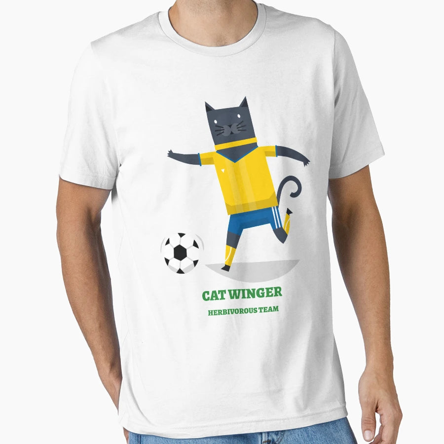 Cat Winger Playing Football Soccer T-Shirt - Streetwear Style for Adults - T-Shirt, Sweatshirt, Hoodie
