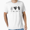 Peace Love Justice T-Shirt - Streetwear Style Men Women - T-Shirt, Sweatshirt, Hoodie