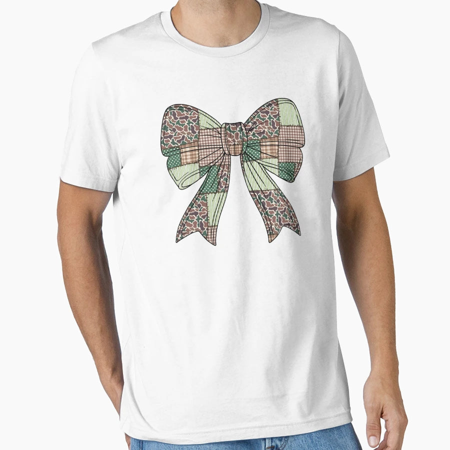 Camo Bow T-Shirt - Custom Art Print Unisex - T-Shirt, Sweatshirt, Hoodie