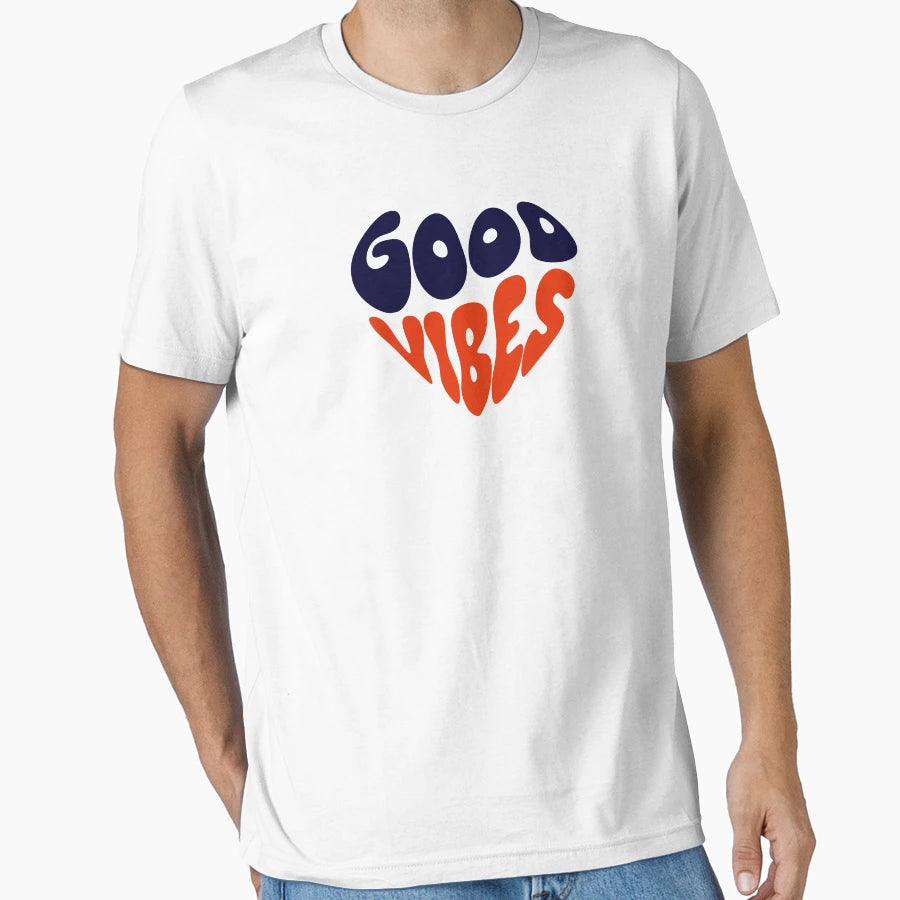Good Vibes Aesthetic Positive Typography Art T-Shirt - Graphic Print Unisex - T-Shirt, Sweatshirt, Hoodie