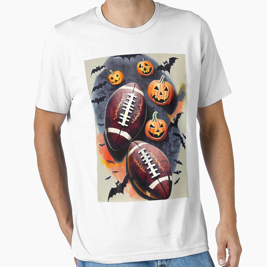 Halloween Touchdown When Sports T-Shirt - Casual Everyday Wear for Adults - T-Shirt, Sweatshirt, Hoodie