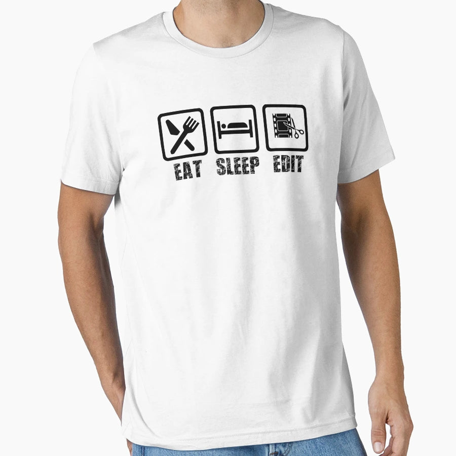 Director Gift Eat Sleep Edit Repeat T-Shirt - Novelty Apparel Men Women - T-Shirt, Sweatshirt, Hoodie