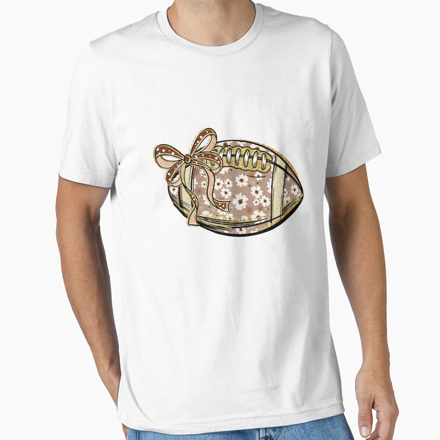 Couquette Rugby Ball Game Day Sport Lovers T-Shirt - Graphic Print Unisex - T-Shirt, Sweatshirt, Hoodie