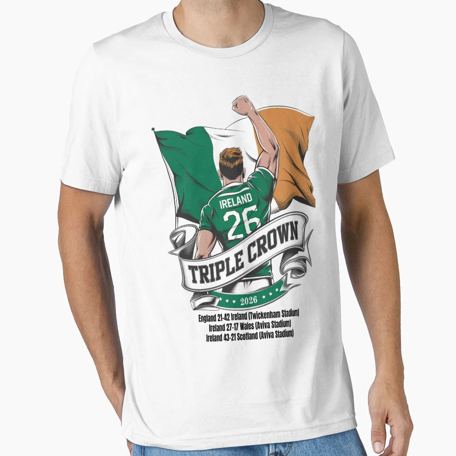 Ireland Rugby Triple Crown Victory 2026 T-Shirt - Trendy Graphic Unisex - T-Shirt, Sweatshirt, Hoodie