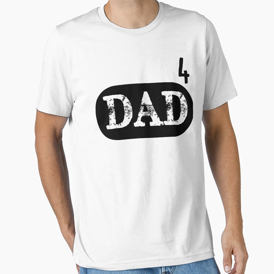 Dad Four Happy Fathers Day T-Shirt - Aesthetic Graphic Men Women - T-Shirt, Sweatshirt, Hoodie
